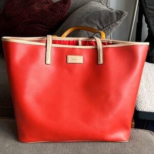 COACH Gorgeous Orange Leather Tote, NWOT